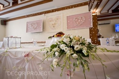 Свадьба в бело — розовых тонах. Ресторан Нобилис. Анастасия и Максим
